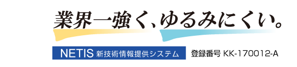 業界一強く、ゆるみにくい挟締金具